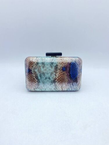 Box-Clutch Jana mehrfarbig Schlangenledermuster - Bild 10 von 11