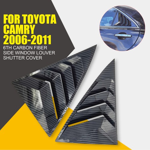 Carbon Fiber Side Window Louver Shutter Cover For Toyota Camry 2006-2011 6thmQ - Picture 17 of 20