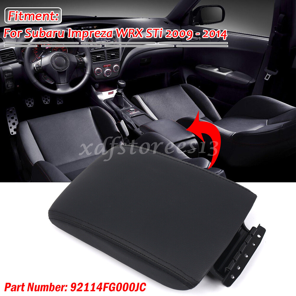 Aazon.co: Black Genuine Leather Center Console Arrest Cover In Red Stitch For Subaru Ipreza - Foto 8