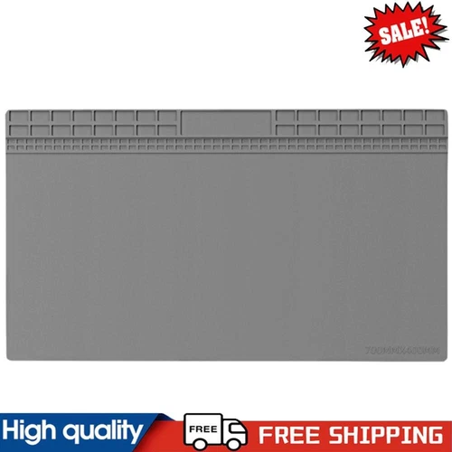 Silikon Isolierpad Hitzebeständige Arbeitsmatte 70*40CM BGA Lötmatte (grau) #