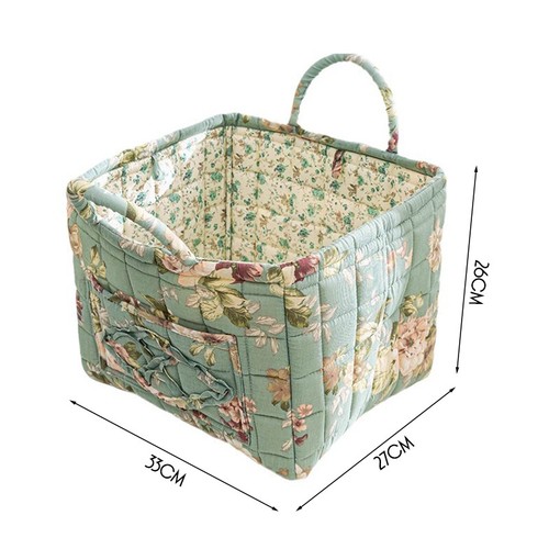 Fabric Storage Basket Rural Style Portable Clothes Miscellaneous Storage Basket - Picture 8 of 33