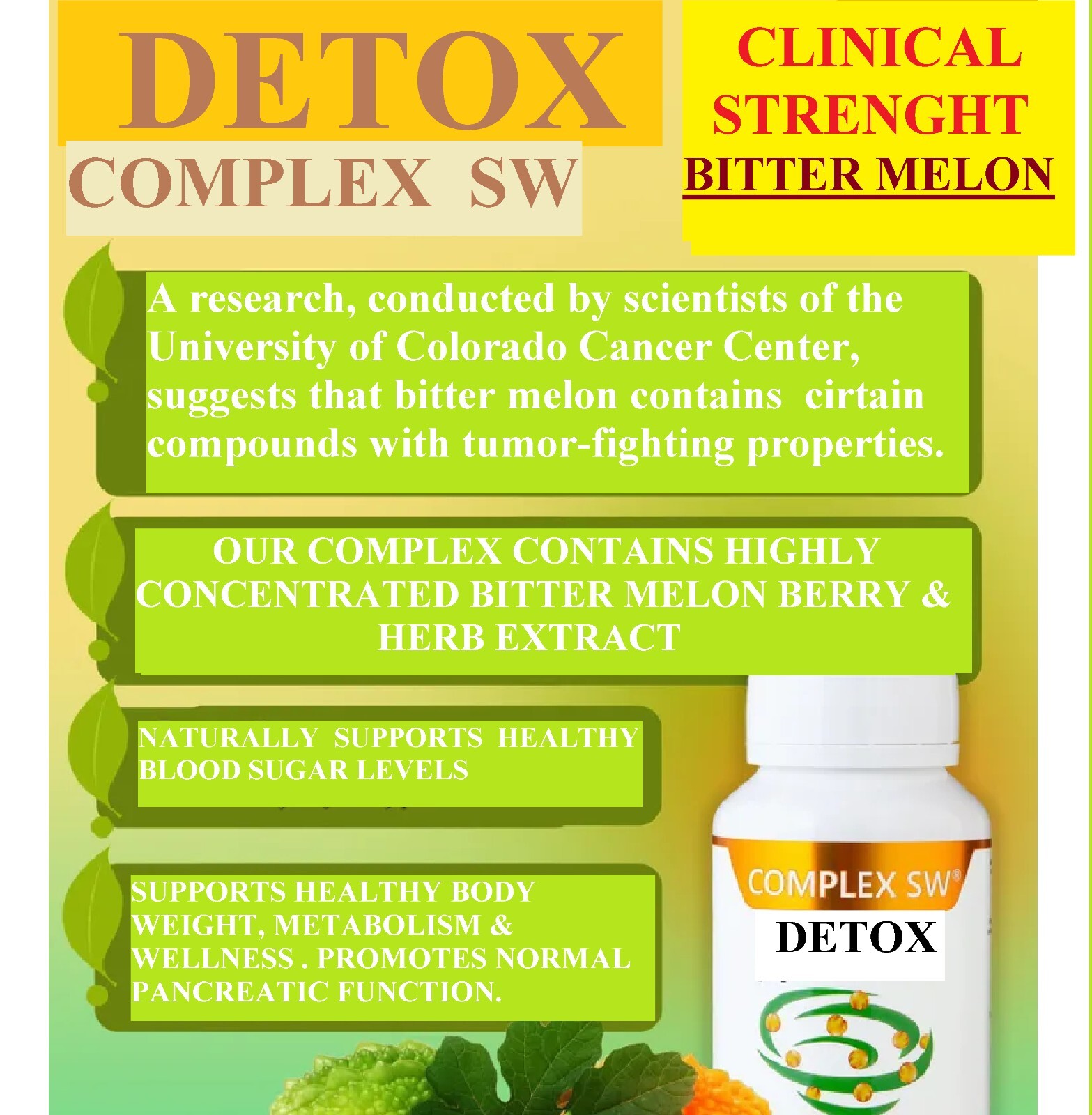 PREMIUM WHOLE BODY DETOX LIVER GUT PANCREAS CLEANSE, PREBIOTICS BITTER