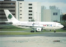 Postcard Airline MEA A310-222 3B-STJ Limited Edition CC7.