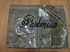 New Green Gold Blue Pashmina Silk Scarf