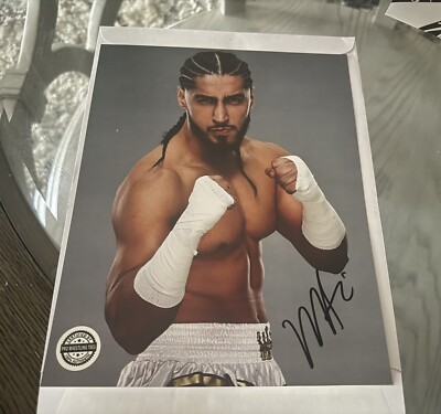 Mustafa Ali Autographed 8x10 Photo Signed WWE TNA Pro Wrestling Crate