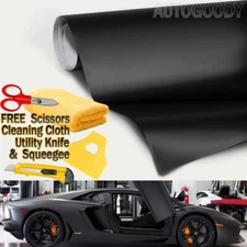 180" x 60" Matte Flat Black Vinyl Film Wrap Bubble Free Air Release 15ft x 5ft
