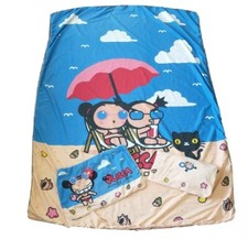 De Colección Pucca Funny Love Garu Ropa de Cama Edredón Sábana Ajustable Sham Beach Raro Doble LEER