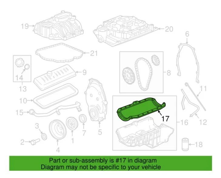 NUEVA Junta de cárter de aceite original GM 12593592 Silverado Savana Express 1500 4,3 L Foto 2 de 4