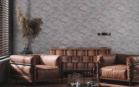 Vliestapete Muster Wellen Abstrakt Metallic Grau Silber 39105-3 (4,15€/1Qm)