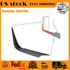Black Door Mirror Arm Cover For 2018+ Freightliner New Cascadia 2022 Right Side