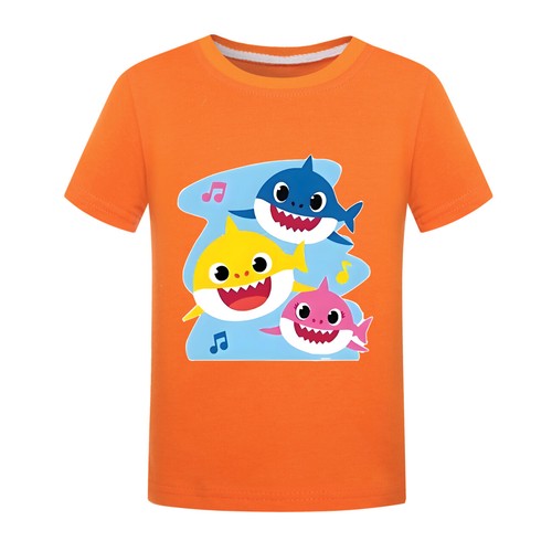 Kids Girls Boys Baby Sharks Costume T-Shirt Summer Casual Short Sleeve Tee Tops - Picture 6 of 53