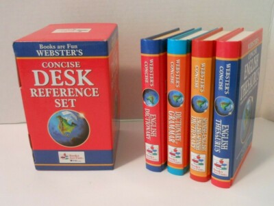 Webster's CONCISE DESK REFERENCE SET Books Are Fun Edition - 4 Books HC