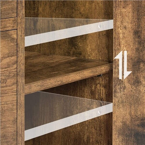 Mueble Baño de Madera Armario Baño de Suelo Armario de Almacenamiento 55x30x86cm - Imagen 21 de 22