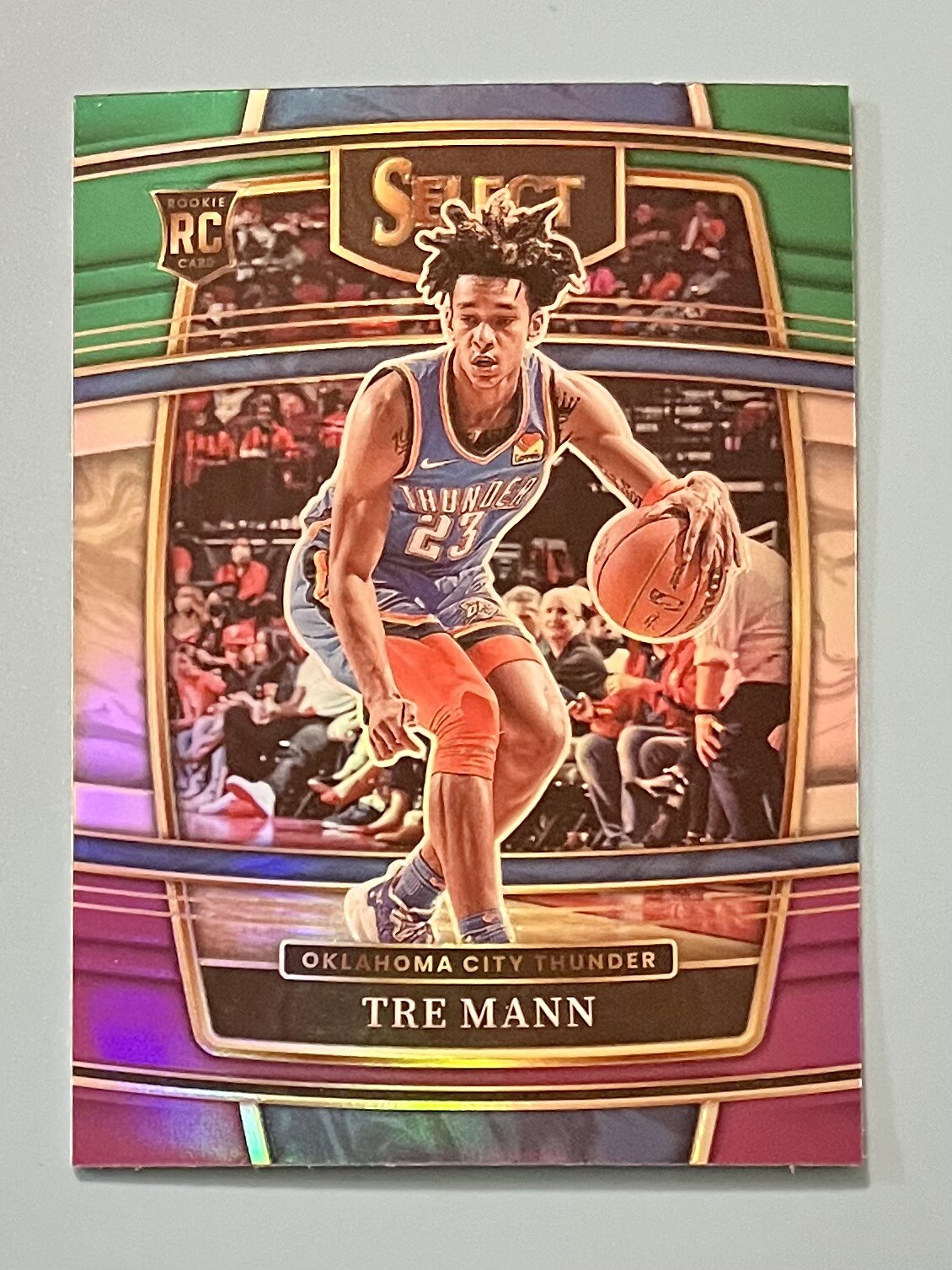 2021-22 Panini Select Tre Mann Concourse TRI-COLOR PRIZM #36 RC Rookie Thunder