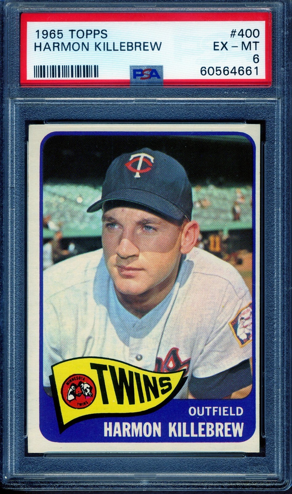 1965 Topps #400 Harmon Killebrew PSA 6 EX-MT *Minnesota Twins*