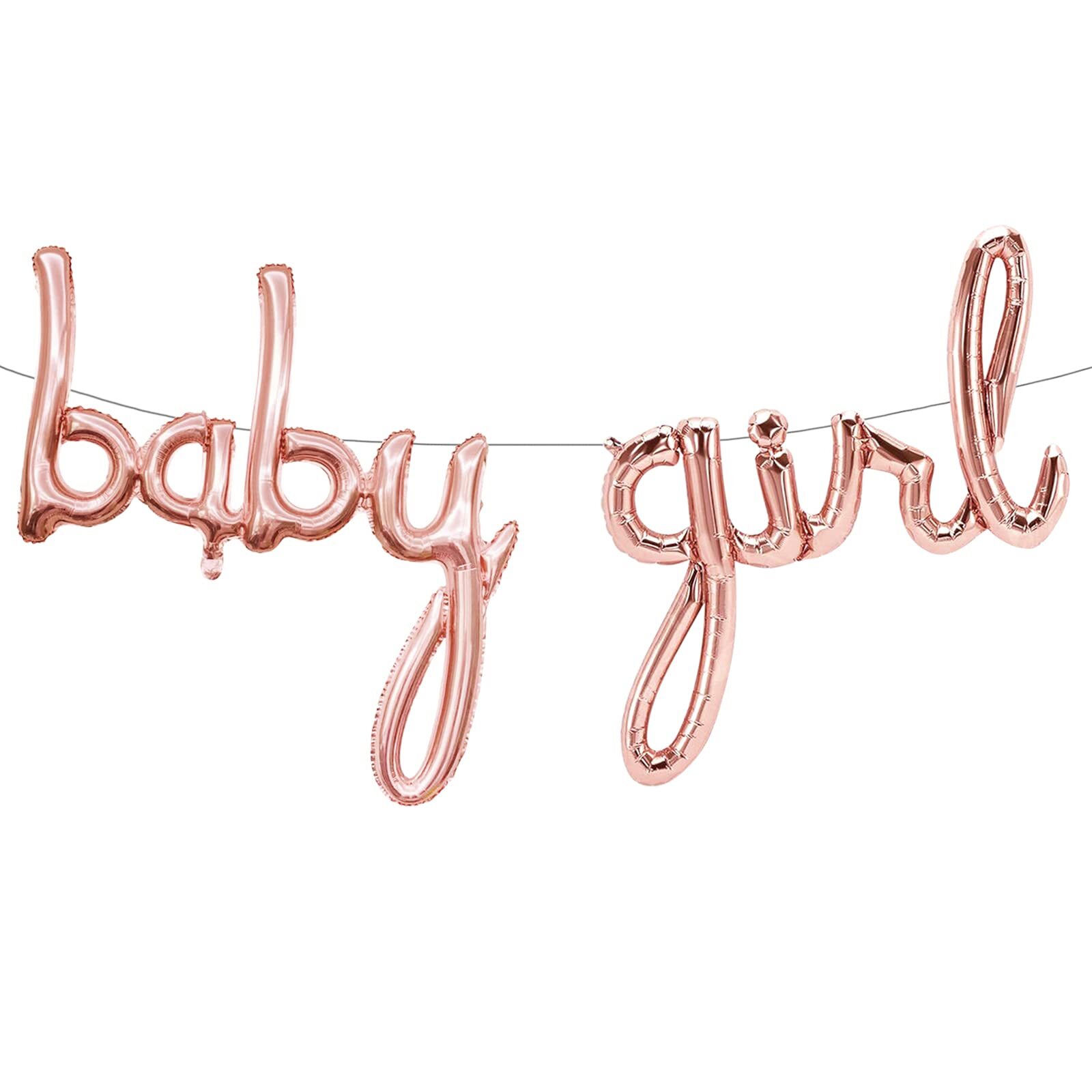 Tellpet Baby Girl Balloons Baby Shower Decorations for Girl Rose Gold Girl Le...