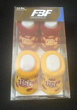 For Bare Feet USC Trojans Toddler Infant 2 Pack set Socks Size 3 - 6 months NWT