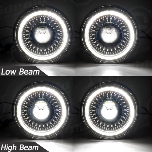 7" Inch Round LED Headlights with Start-up Halo for Chevy C10 C20 Pickup Truck - Picture 20 of 24