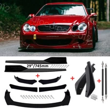 For Mercedes-Benz CLK Car Front&Rear Bumper Lip Splitter Side Skirts Strut Rods
