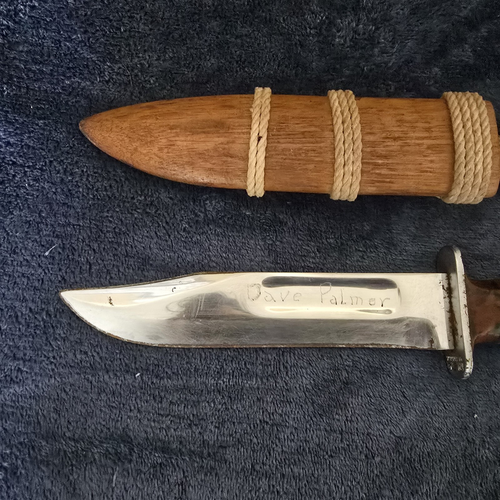 Vintage KA-BAR Military Knife + Sheath Fixed Blade - Picture 2 of 6