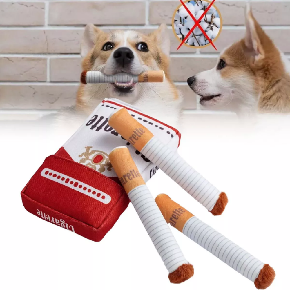 Squeaky Cigar Dog Toy for Interactive Play and Fun