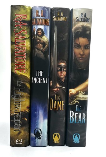 RA Salvatore Saga of 1st King Complete 1-4 All 1st/1st HC/DJ VG Highwayman + - Imagen 7 de 12