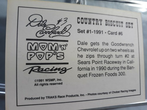 * 1991 Traks - Mom n Pops Country BISCUITS Racing card #6 - Picture 3 of 6