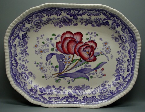 Spode MAYFLOWER 15" Oval Meat Serving Platter - 第 1/1 張圖片