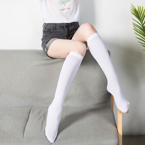 1Pair Long Socks Female Socks Velvet Thin Tube Socks Solid Color Knee Socks - Picture 9 of 39