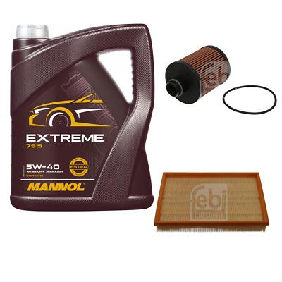 FEBI BILSTEIN Inspektionspaket 5L MANNOL Extreme 5W-40 für Opel Corsa D Van