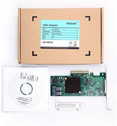 12G PCI-E SAS/SATA HBA RAID Controller Card - Broadcom SAS 3008, Supports RAID - Picture 7 of 10
