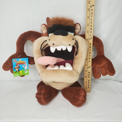 Vintage Looney Tunes Tasmanian Devil Plush Taz Tyco 1994 With Tags - Picture 7 of 12