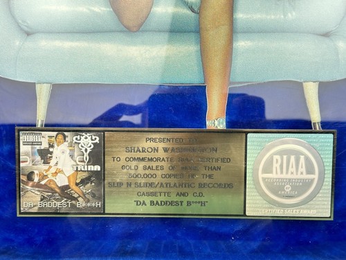 Trina Da Baddest B***H Slip N Slide Records RIAA Certified Gold Award - Picture 4 of 16