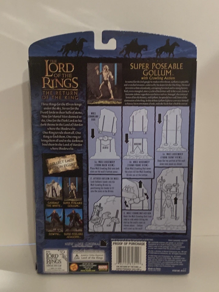 Figura de acción El Señor de los Anillos Gollum Super Posable Toy Biz 2003 Foto 3 de 4