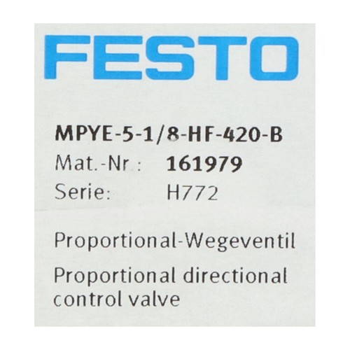 Festo MPYE-5-1/8-HF-420-B Proportional Directional Control Valve New NFP Sealed - Picture 2 of 7