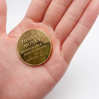 Tiffany & Co. $100 Gold Plated Tiffany Money Coin Token #Q2 | eBay