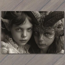 Art Print Children With Horns Evil Monster Weird Creepy Nightmare Scary Unusual