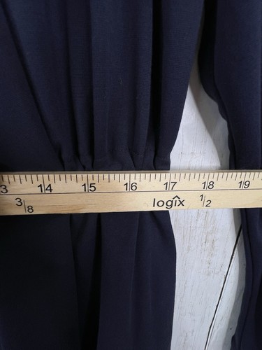 Lane Bryant Jacket Shrug 18/20 Black Open Front Drape Lapel Knit Gather Tie NWT - Picture 7 of 15