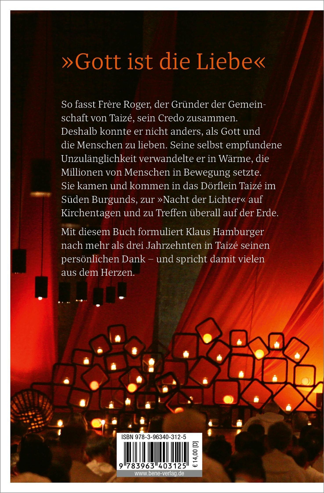 Thumbnail - Klaus Hamburger | Danke, Frère Roger | Taschenbuch | Deutsch (2024) |