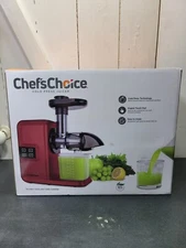 Chef’s Choice Juicer Cold Press Masticating Fruits Vegetable Greens 150Watts Red