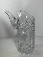 Rare Vintage American Brilliant Cut Crystal Decanter with Spout 9 in.