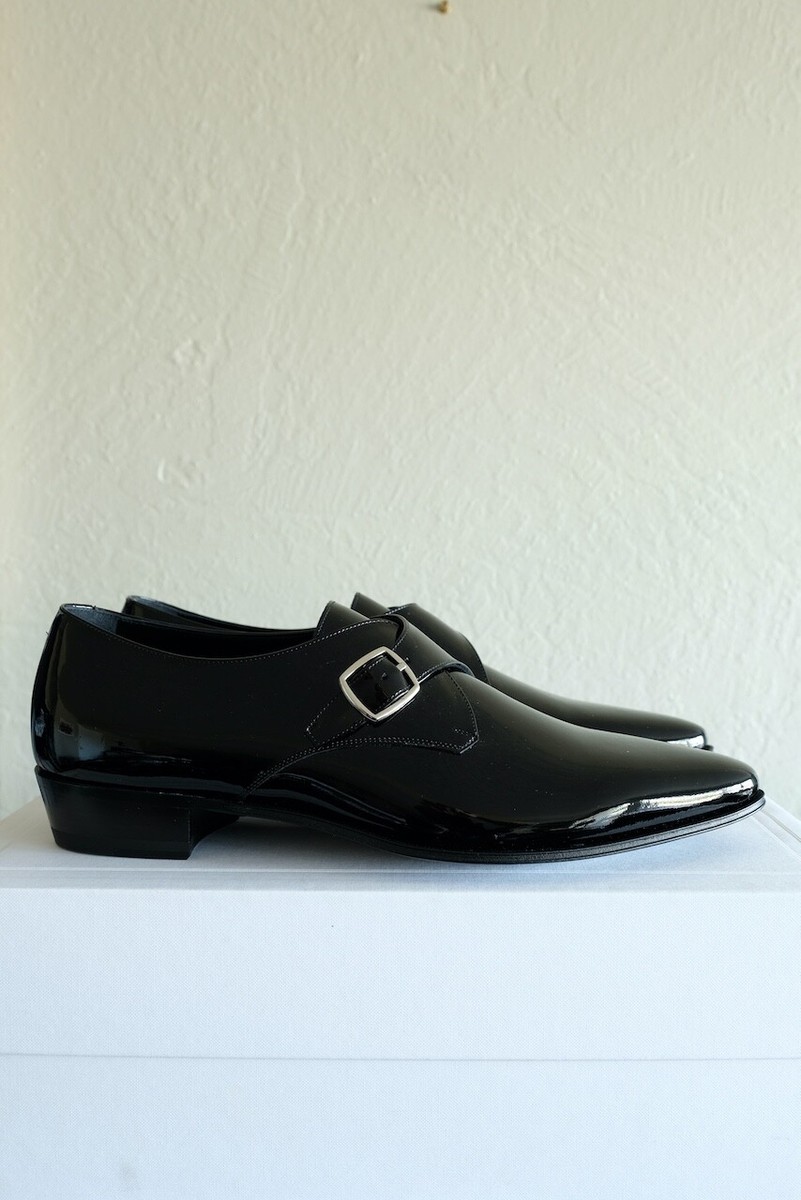 靴 Hedi style leather ring boots SLP2015BYHEDISLIMANEBLACKLEATH