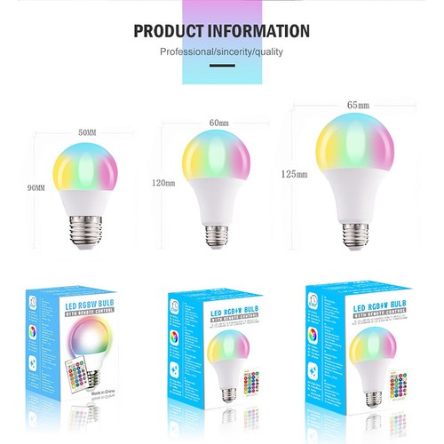 16 Colour Light Bulb RGB LED Bayonet Controlled Screw Lamp Light B22 E27 - Picture 11 of 14