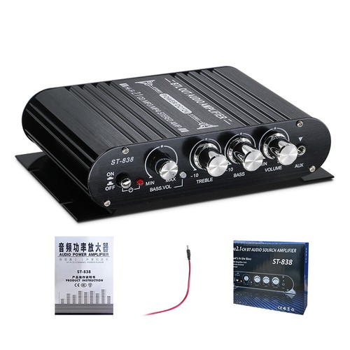 Amplificatore audio stereo hi-fi 12V subwoofer auto moto casa 2.1 canali - Foto 18 di 30