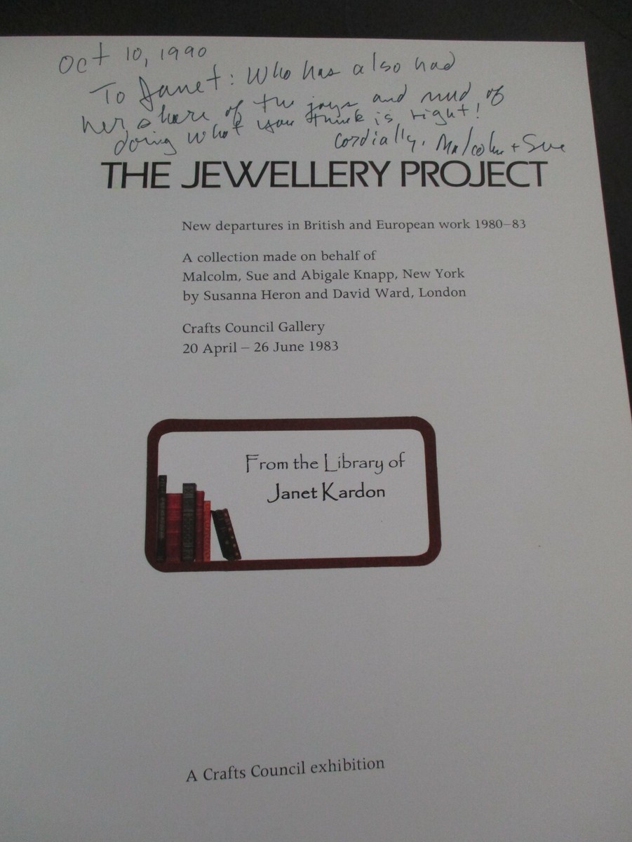 THE JEWELLERY PROJECT 1983 Crafts Council Gallery Exhibit, Signed - Main Image