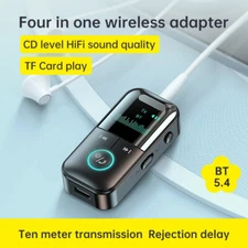 4 in1 Bluetooth Audio Adapter Wireless Receiver Transmitter MP3 Player 3.5mm Aux