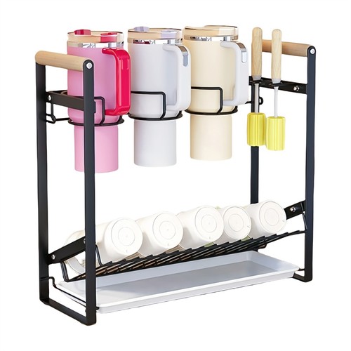Water Bottle Holder with Drying Rack and Tray for 40oz Tumbler For Kitchen Use - Picture 2 of 13
