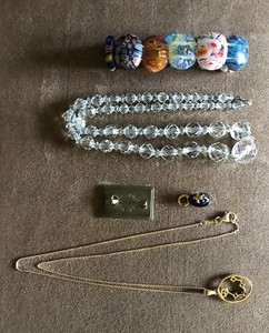Mixed Lot Of necklace, gold plated ,925 necklace, bracelet, pin & egg pendant