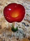 Murano Style Glass Flower Vase Handcrafted Tulip Vintage MCM