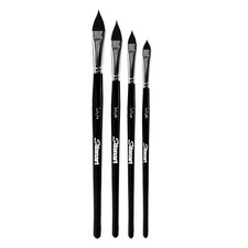 Cat Tongue Watercolor Brushes,4 PCS Oval Wash Paint Brushes for Acrylic Paint...